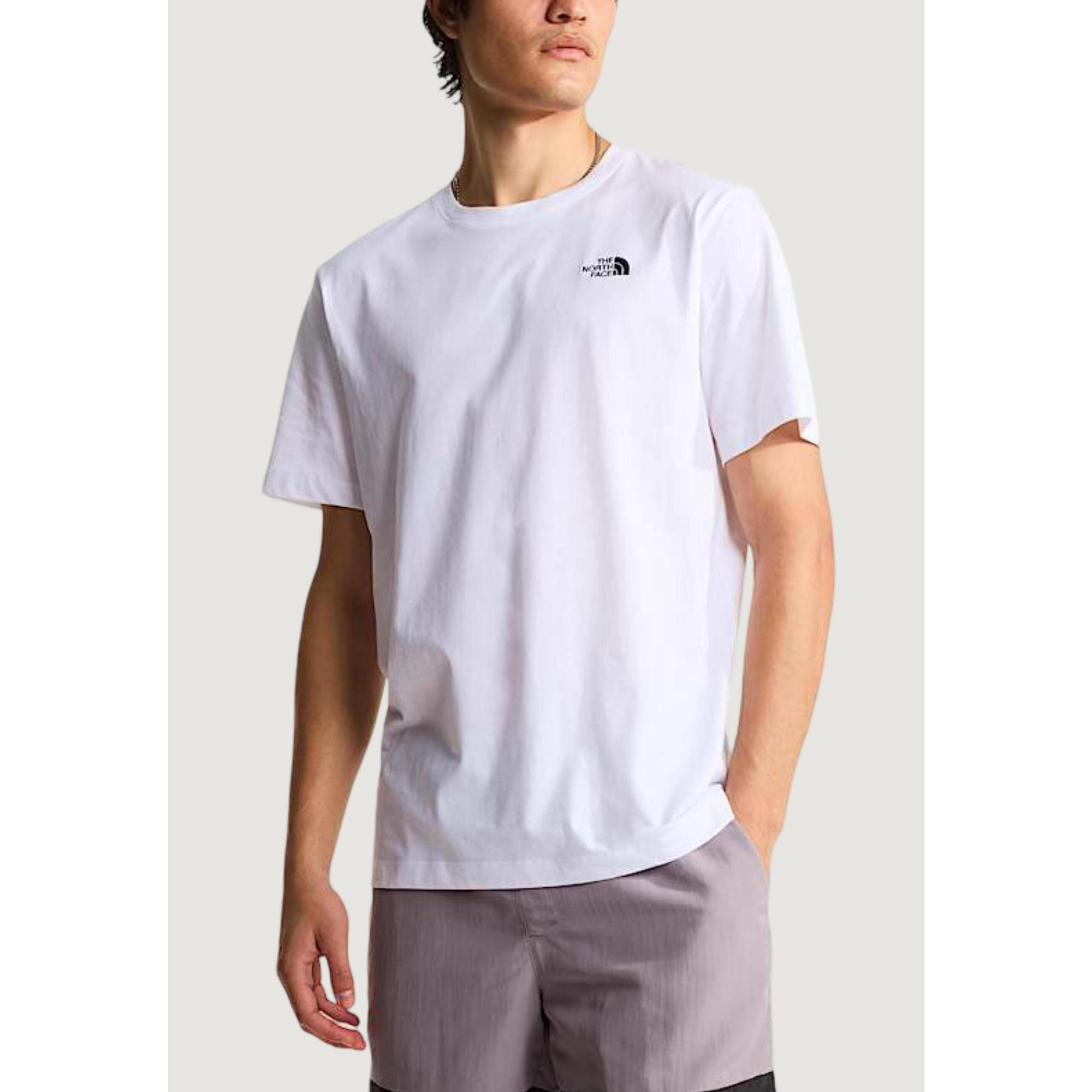 The North Face - T-shirt Crop Top M Evolution Simple Dome Regular Short Sl Homme Blanc - T-shirt Crop Top - Blanc - Decathlon