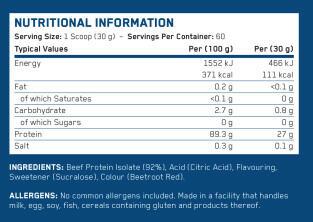 Protéine de bœuf - Beef-XP Clear Beef Protein - Mélange de Baies 3/3