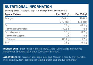 Applied Nutrition Beef-XP (1800g) Lemon & Mint - Proteínas - Proteína de Vacuno 3/3