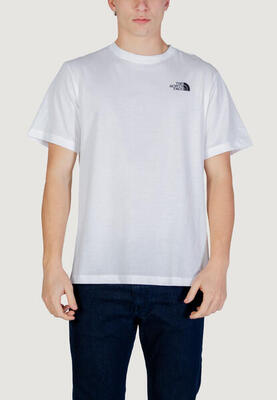 Crop top t-shirt m mountain sketch regular short sleeve heren wit