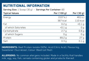 Applied Nutrition Beef-XP (1800g) Strawberry & Raspberry - Proteínas 3/3