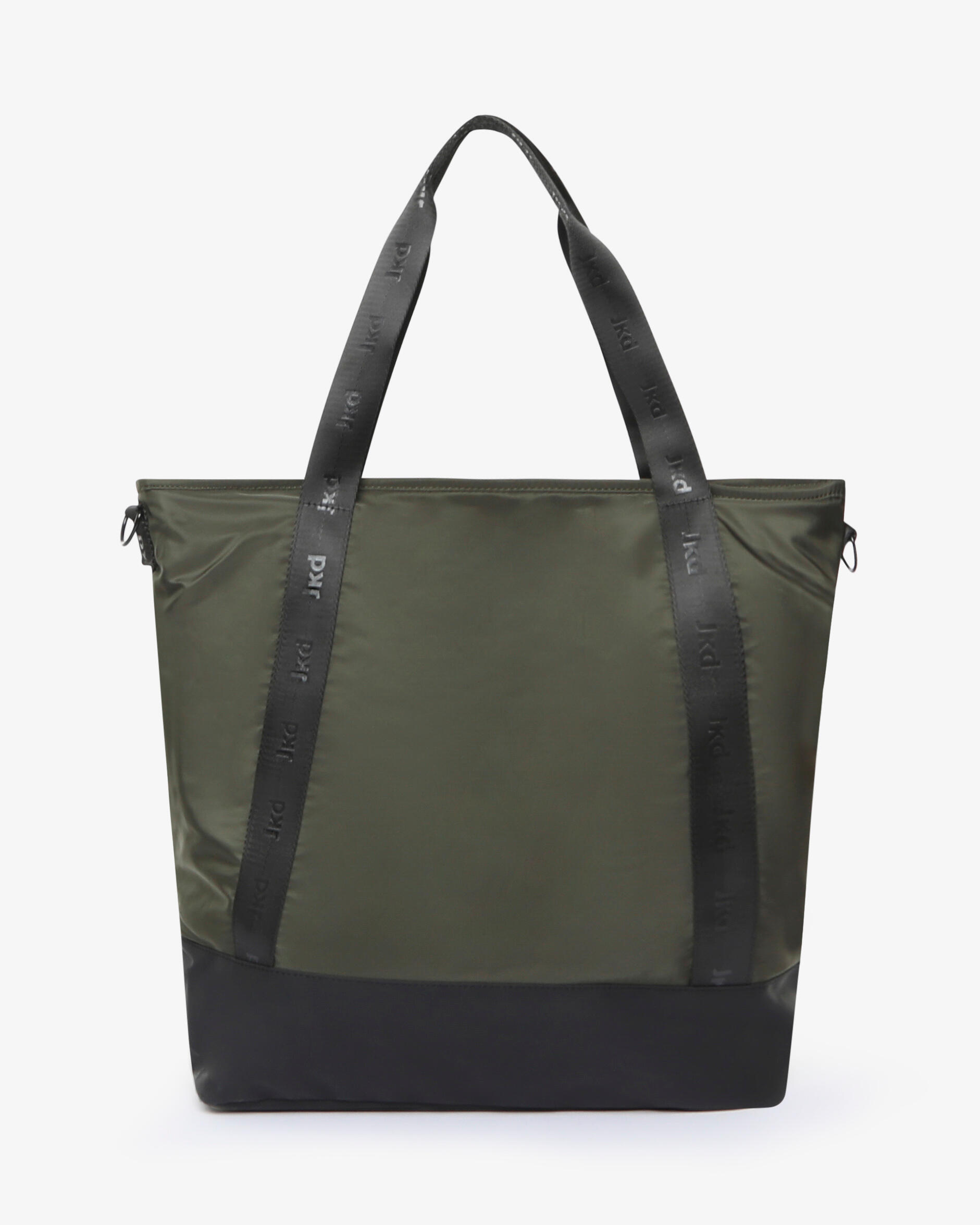 Fitness tas van synthetisch materiaal in legergroen voor heren en dames 3/4