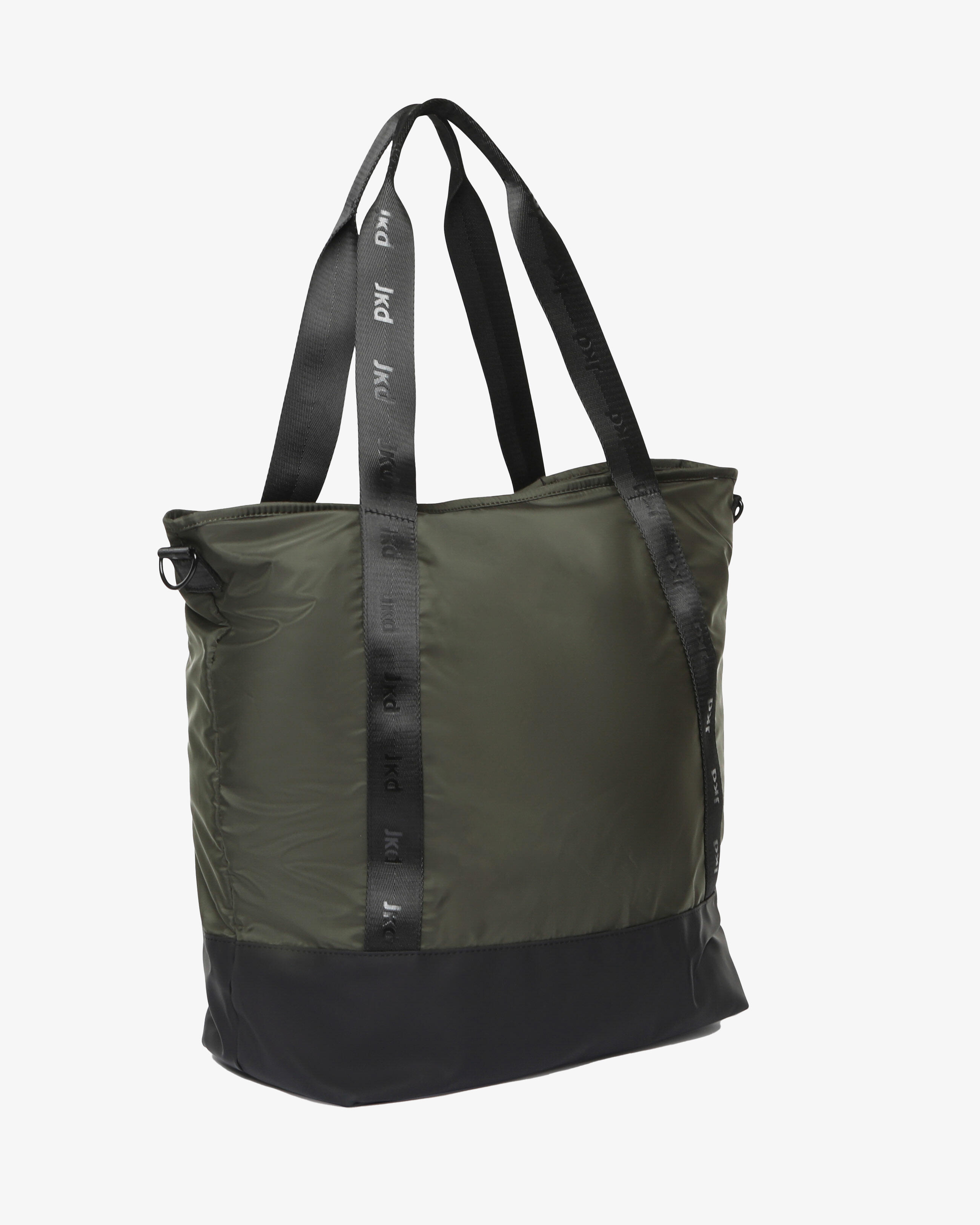 Fitness tas van synthetisch materiaal in legergroen voor heren en dames 2/4