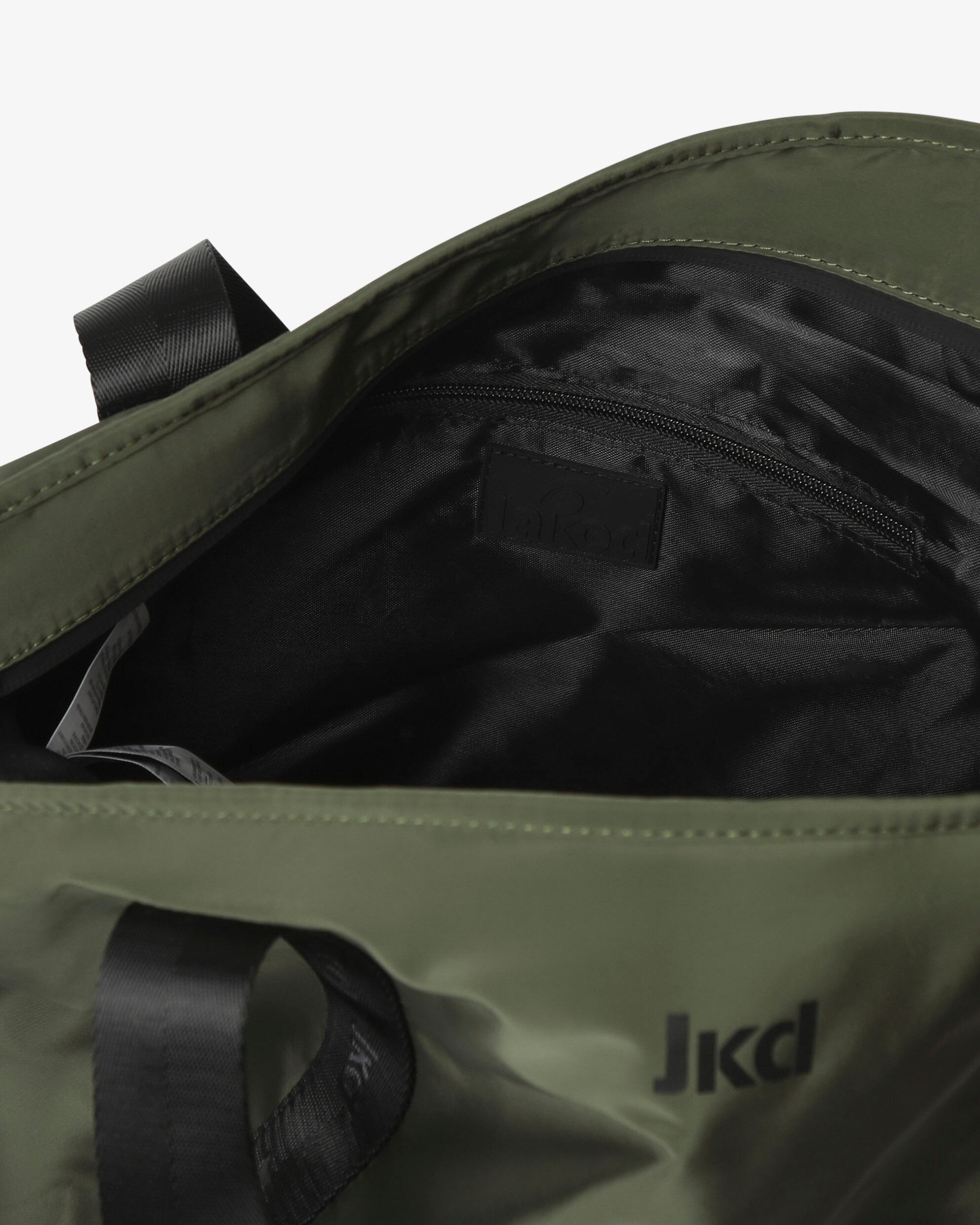 Fitness tas van synthetisch materiaal in legergroen voor heren en dames 4/4
