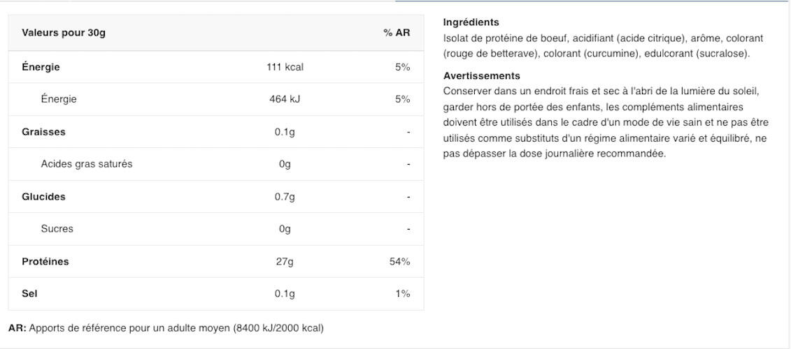 Protéine de bœuf - Beef-XP Clear Beef Protein - Orange Mangue 2/3