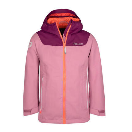 Veste de pluie Bergen pour enfants imperméable bleu minuit / corail