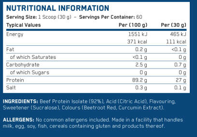 Protéine de bœuf - Beef-XP Clear Beef Protein - Cerise et Pomme 3/3