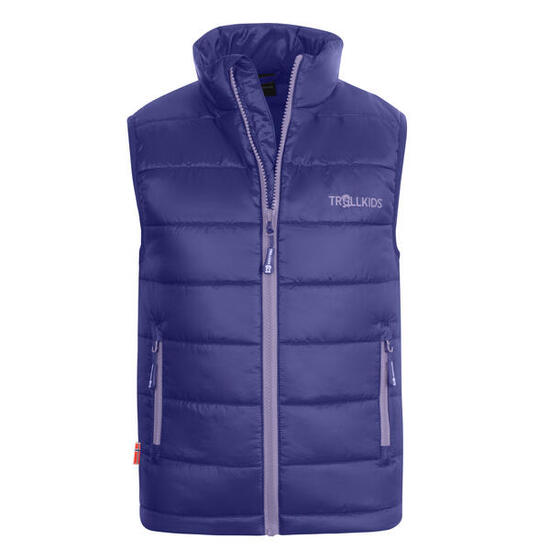 Gilet en polyfibre pour enfants Trondheim Violet foncé/lavande
