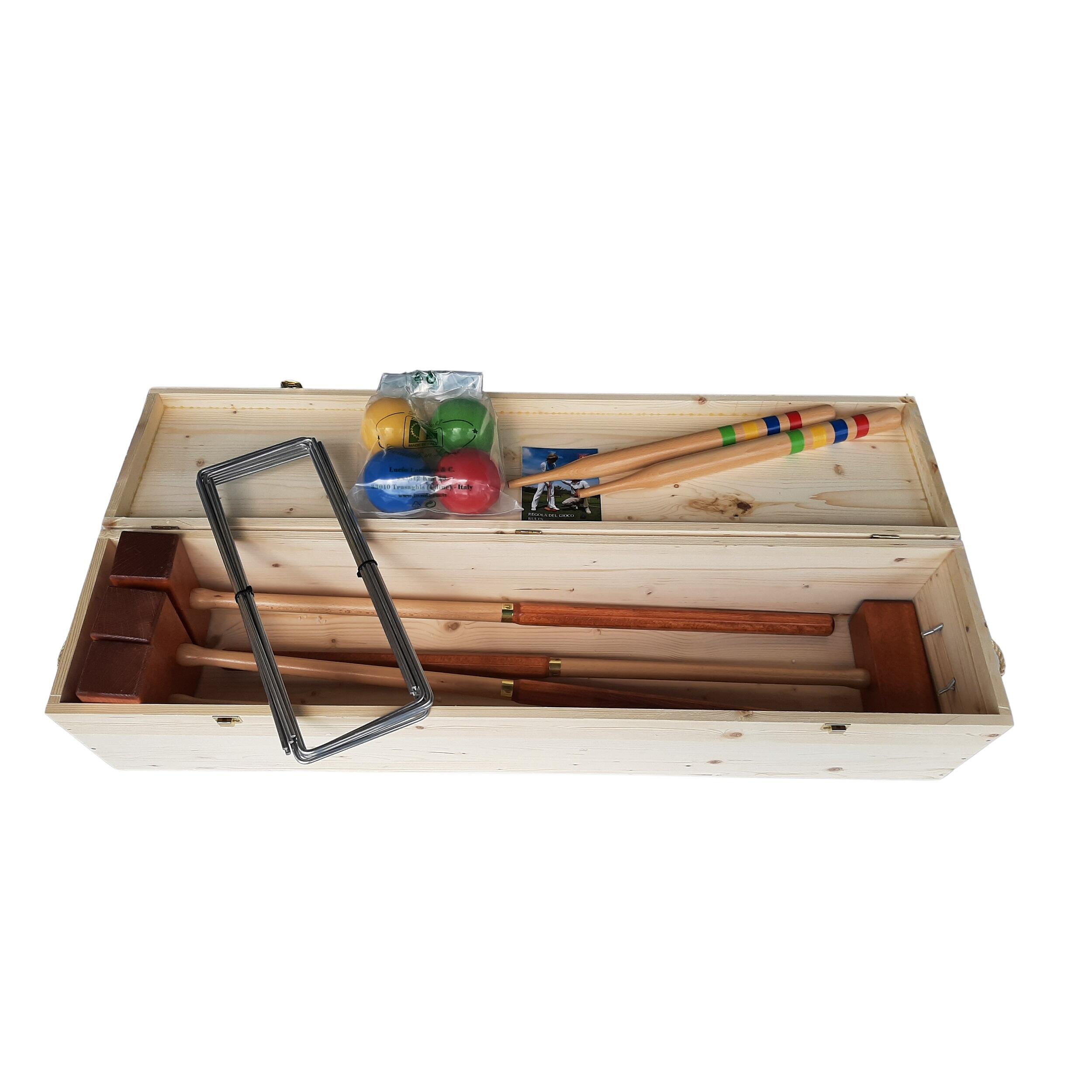 Croquet LUCIO LONDERO Professional für 4 Spieler - Holzbox 2/3