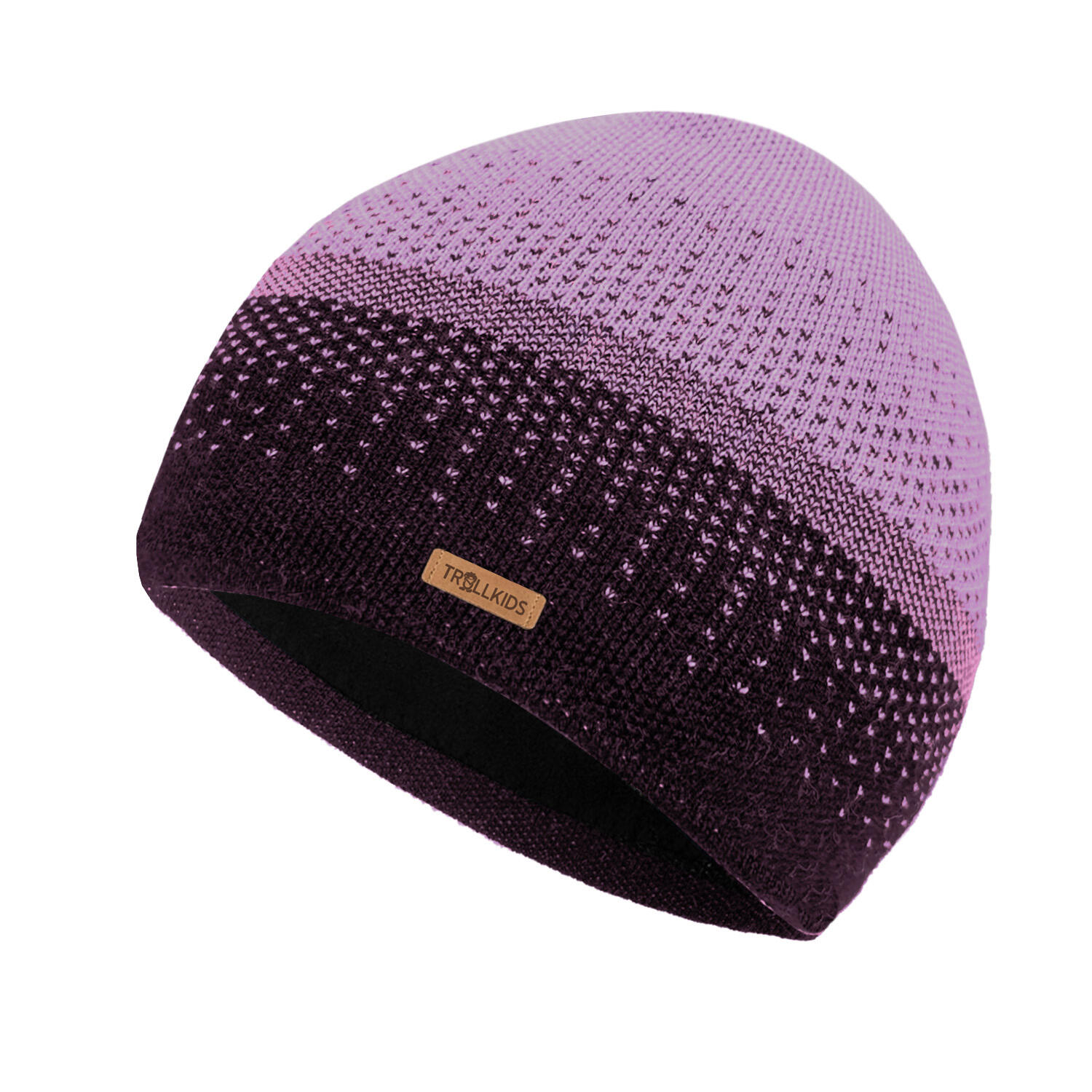 Bonnet tricoté enfant MERINO CAP Mauve 1/3