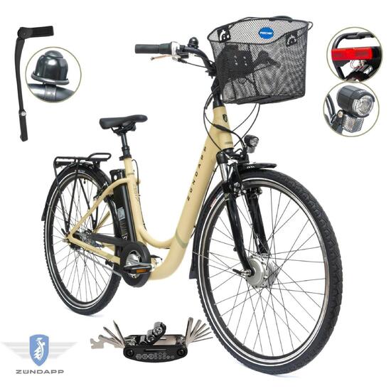 Rower Elektryczny Damski Miejski Koła 28" 250 W LCD Alu SHIMANO Nexus 2025