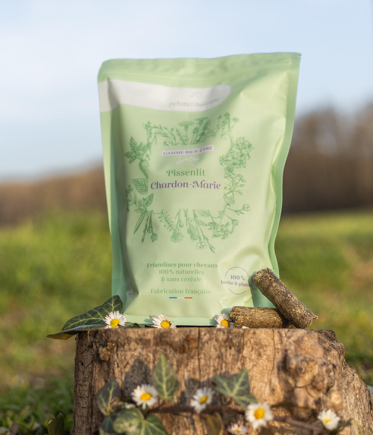 Friandises 100% naturelles chevaux - Détox (Pissenlit / Chardon-Marie) 1/5