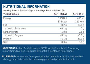 Applied Nutrition Beef-XP (1800g) Blue Raspberry - Eiwitten - Rund-eiwit 3/3
