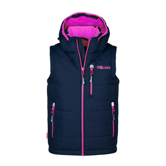 Gilet fonctionnel Narvik XT pour enfants bleu marine/magenta