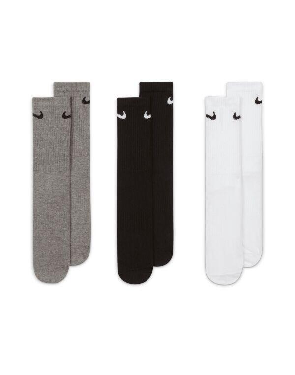 Calcetines Medios Logotipos Diario para Adultos Unisex Packs de 3 Blanco, Negro, 2/5