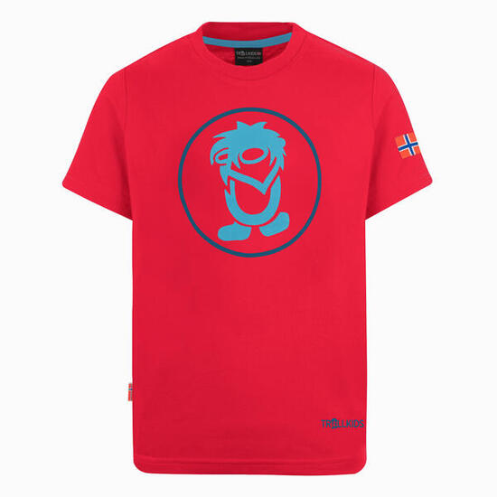 T-shirt enfant Troll T rouge/bleu dauphin