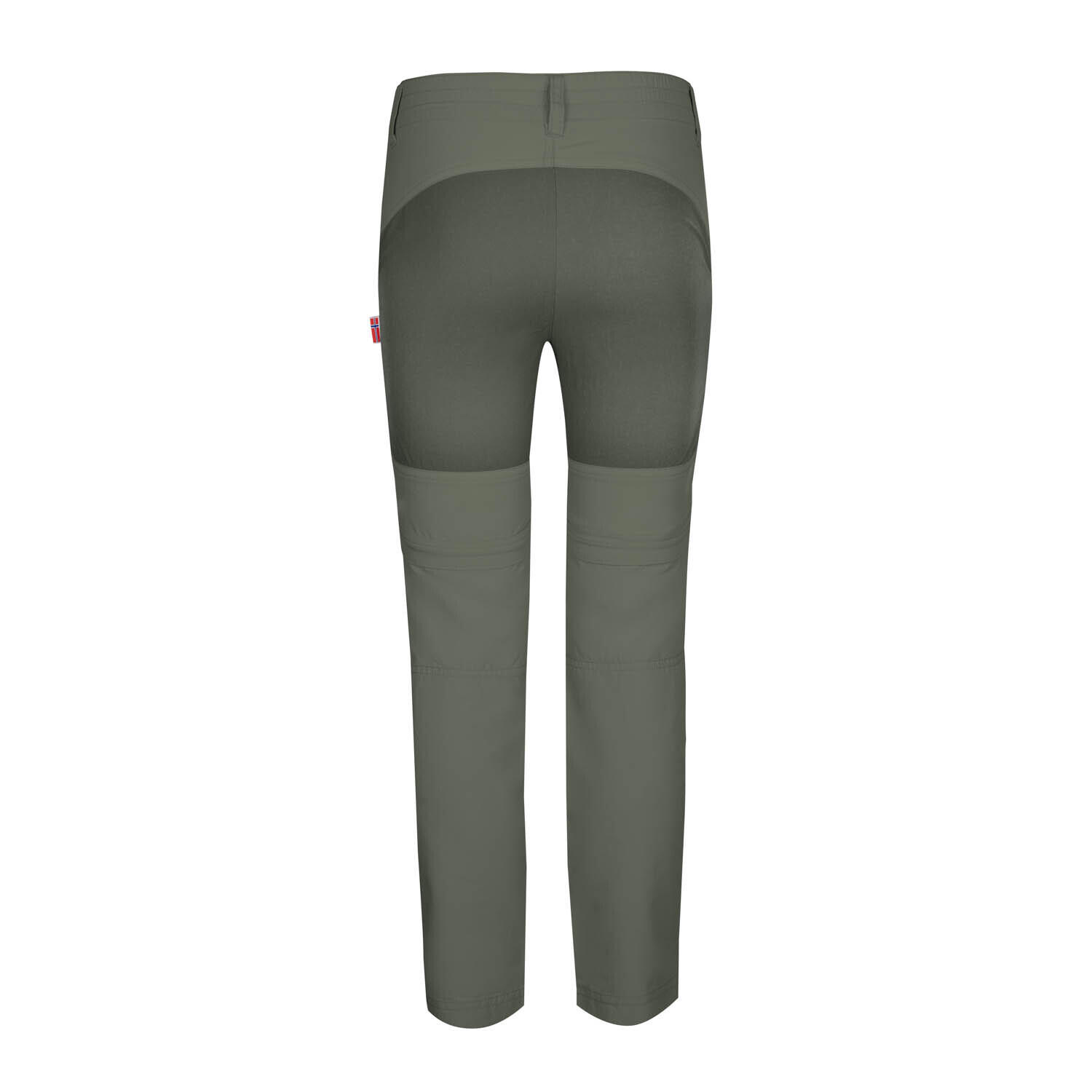 Pantalon de trekking enfant Nordfjord Slim Fit vert argile 2/3