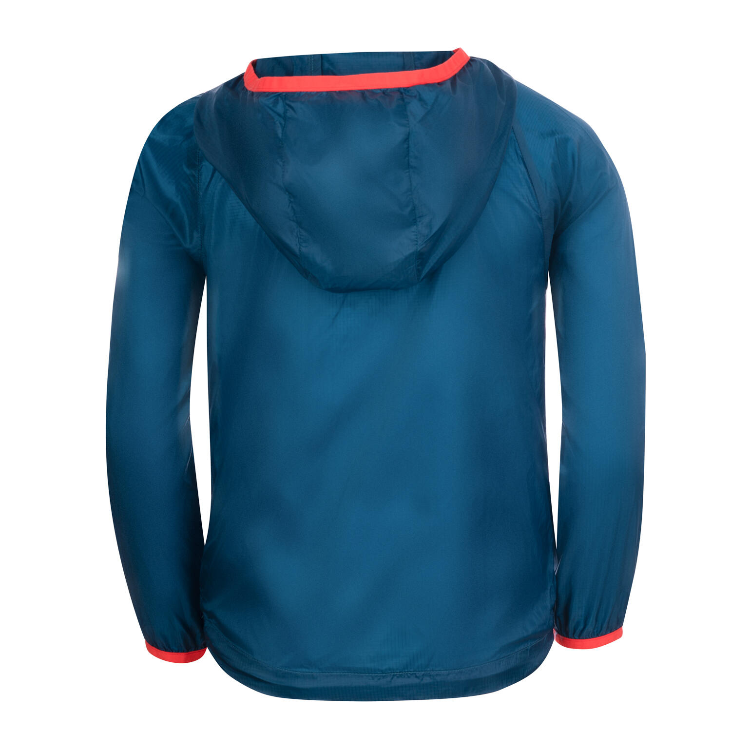 Coupe-vent enfant Fjell bleu pétrole/rouge 2/3