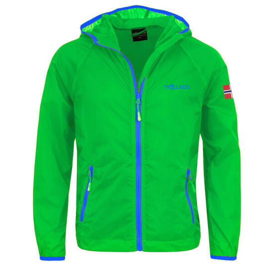 Veste coupe-vent enfant Fjell Respirant Vert clair / Bleu