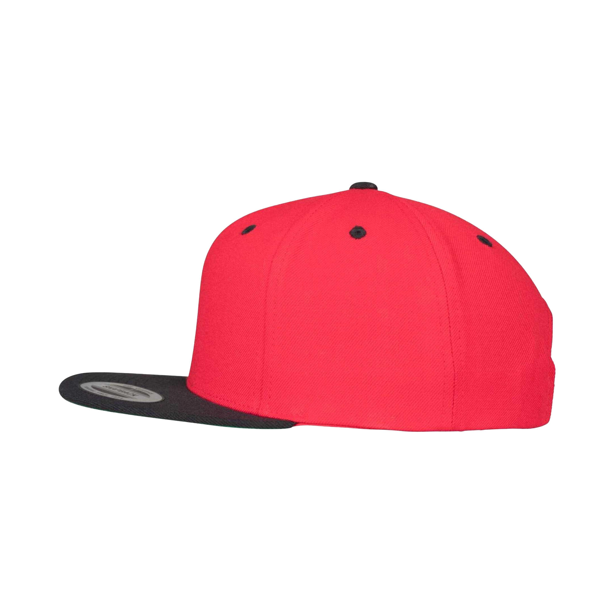 "Classic" Kappe Damen und Herren Rot/Schwarz 3/4