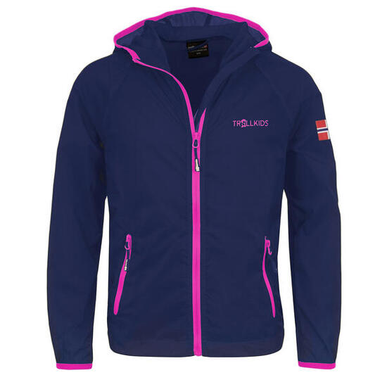 Veste coupe-vent enfant Fjell Respirant Bleu marine / Magenta