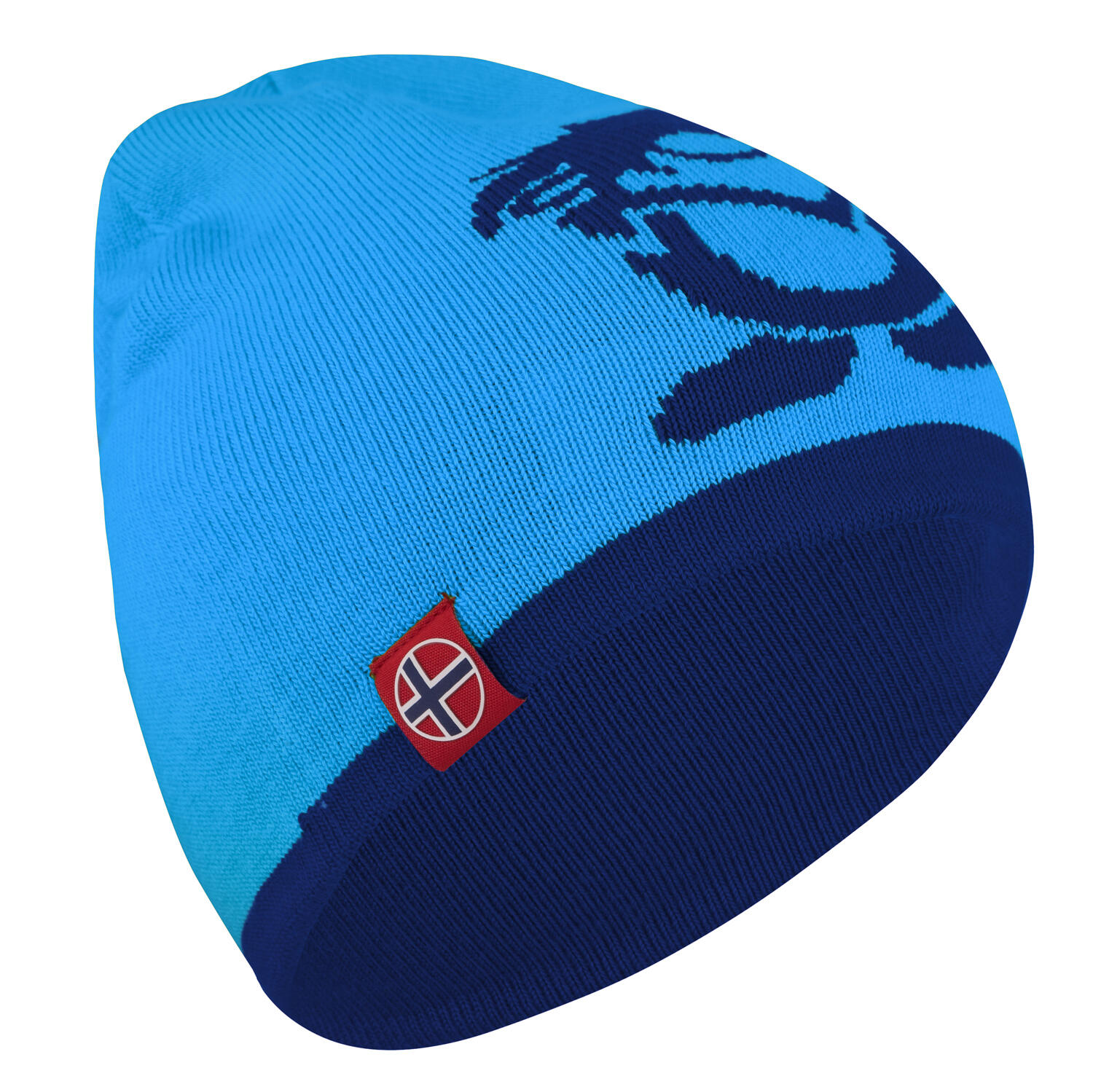 Bonnet laine enfant Troll bleu marine / bleu moyen 2/2