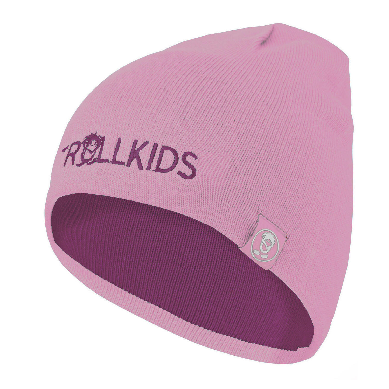 Bonnet de laine enfant Troll prune/violet 2/2