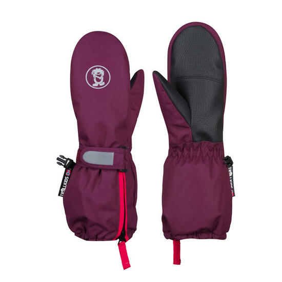 Moufles enfants Troll XT rouge bourgogne/cerise claire