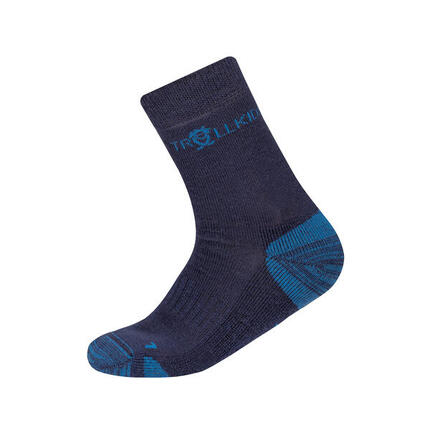 Chaussettes de randonnée pour enfants Preikestolen bleu marine/bleu moyen