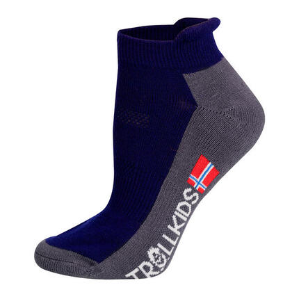 Chaussettes de randonnée enfant Hiking Low bleu foncé/gris