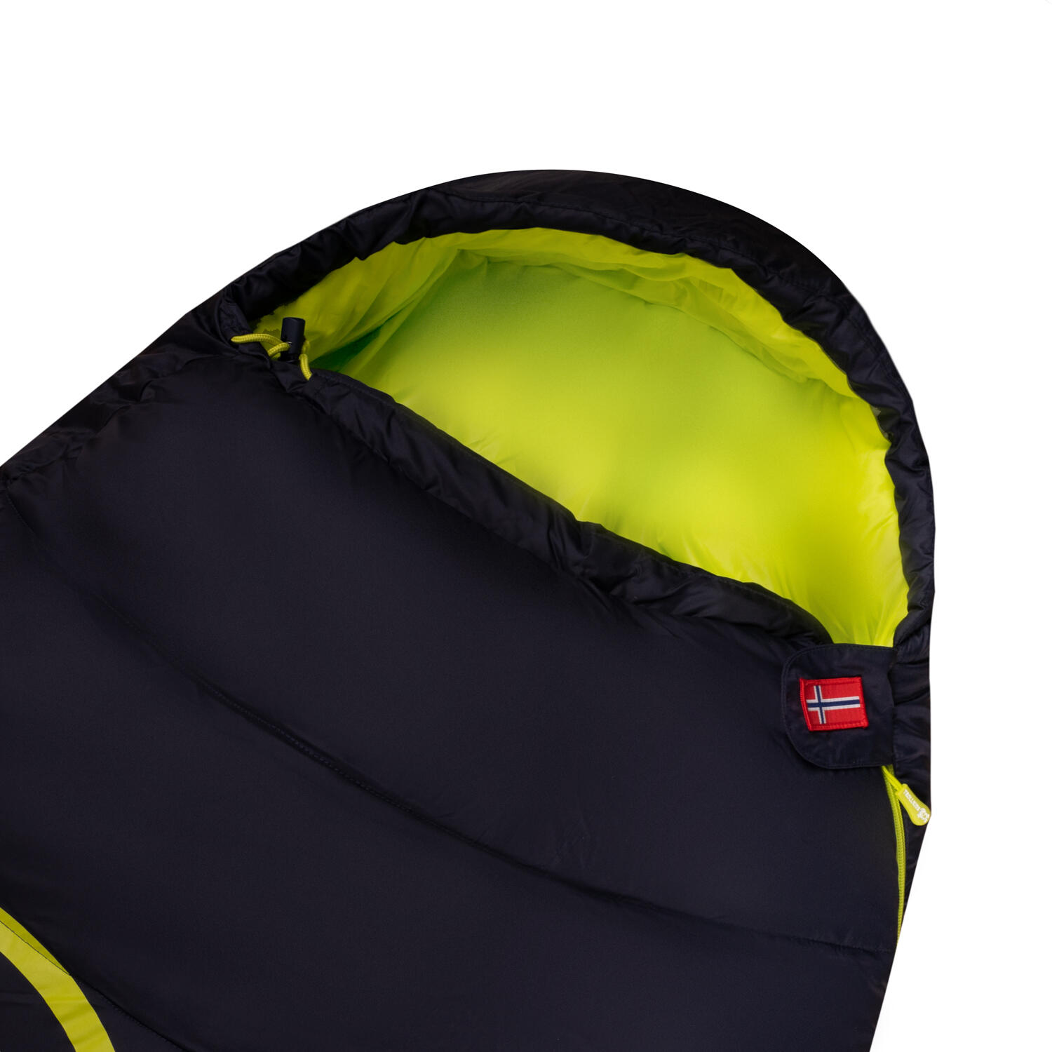 Kinderslaapzak Fjell II Navy Blauw/Lime 5/7