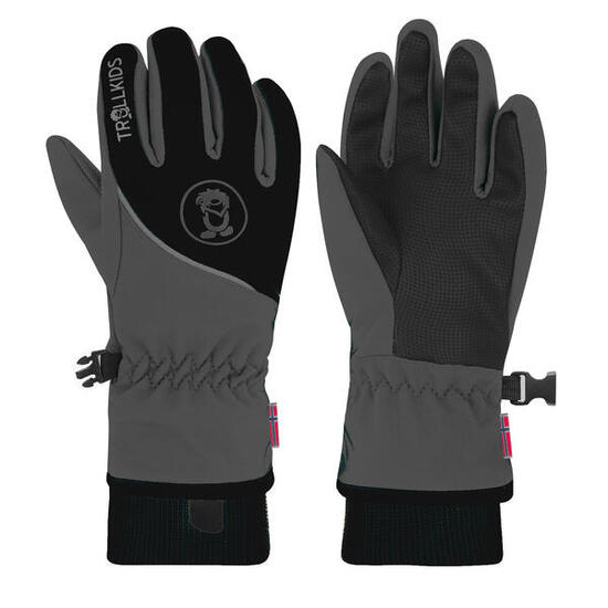Gants enfants Trolltunga Anthracite/Noir Taille 4,5 ; 7-8 ans