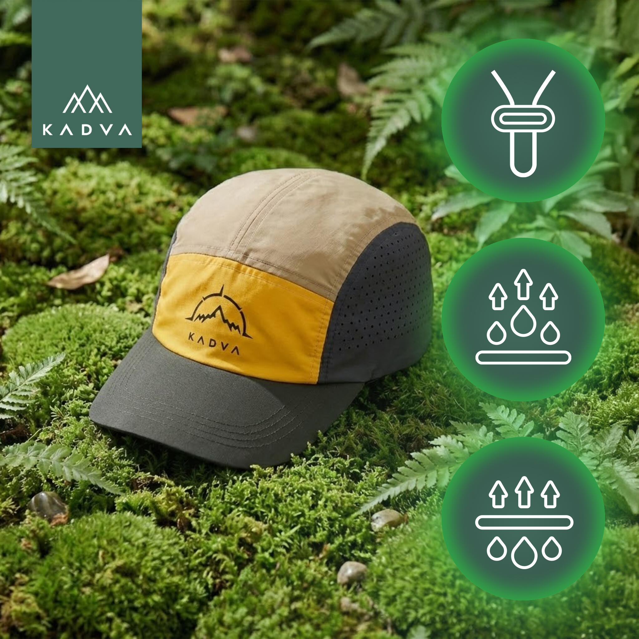 Boné com aba KADVA Hiker Cap 3/6