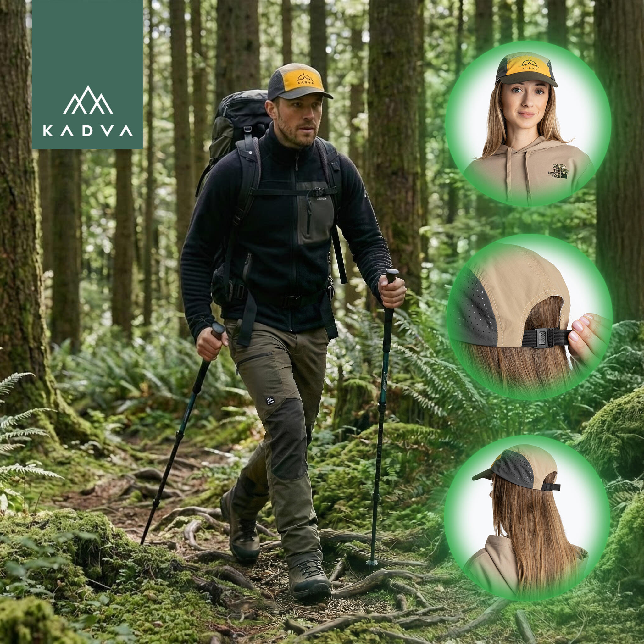 Boné com aba KADVA Hiker Cap 4/6