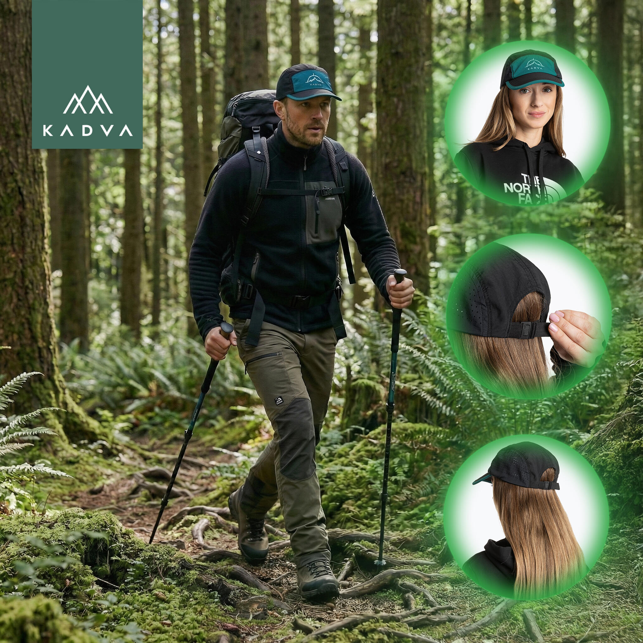 Boné com aba KADVA Hiker Cap 4/6