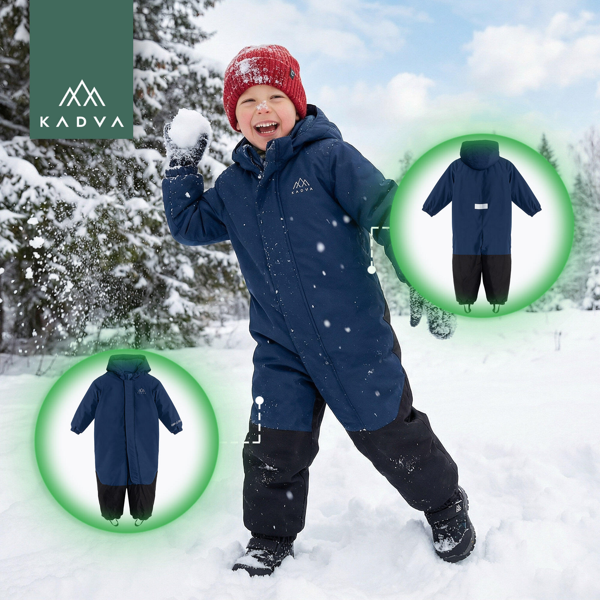 Combinaison de ski enfant KADVA Kiko Jrb 3/7