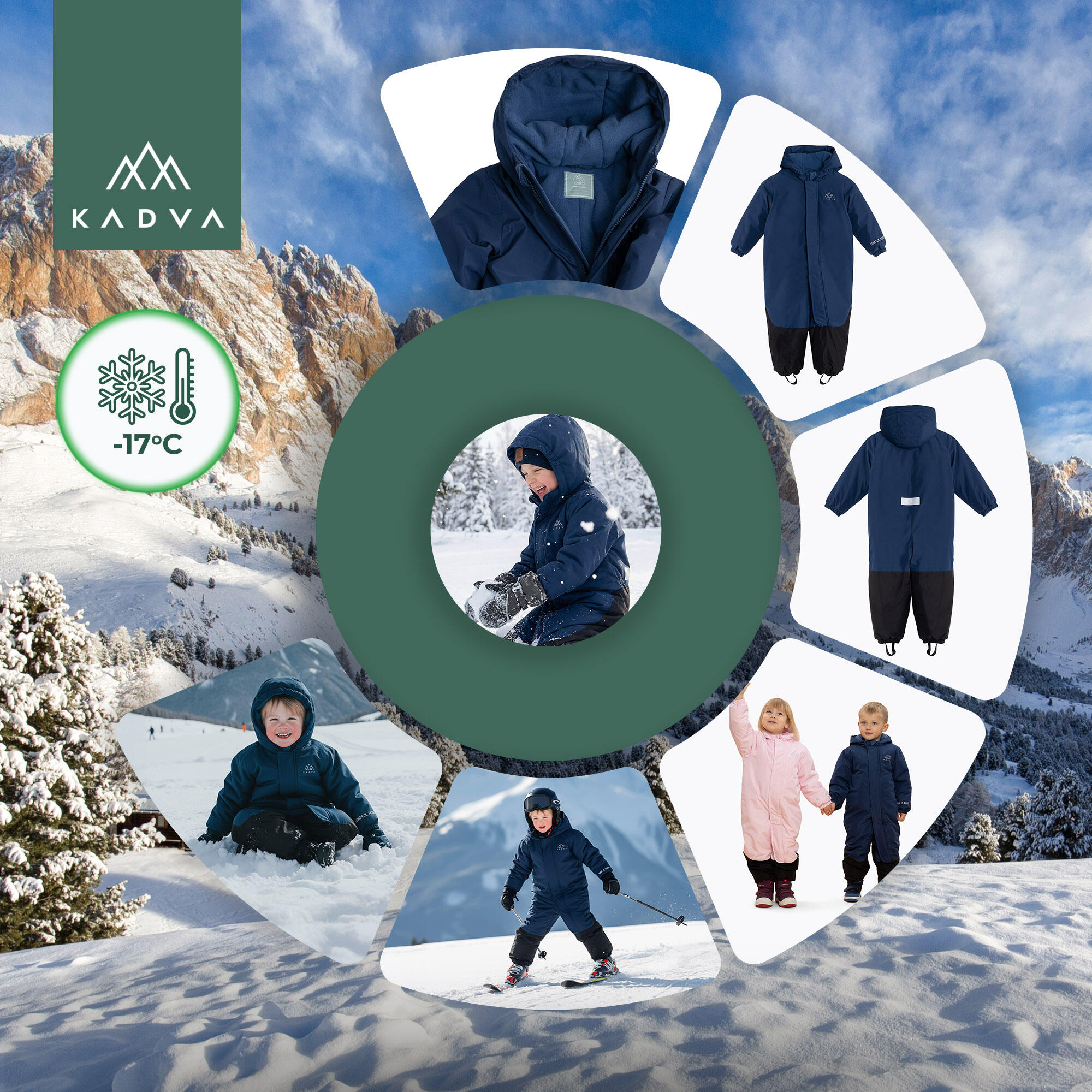 Combinaison de ski enfant KADVA Kiko Jrb 5/7