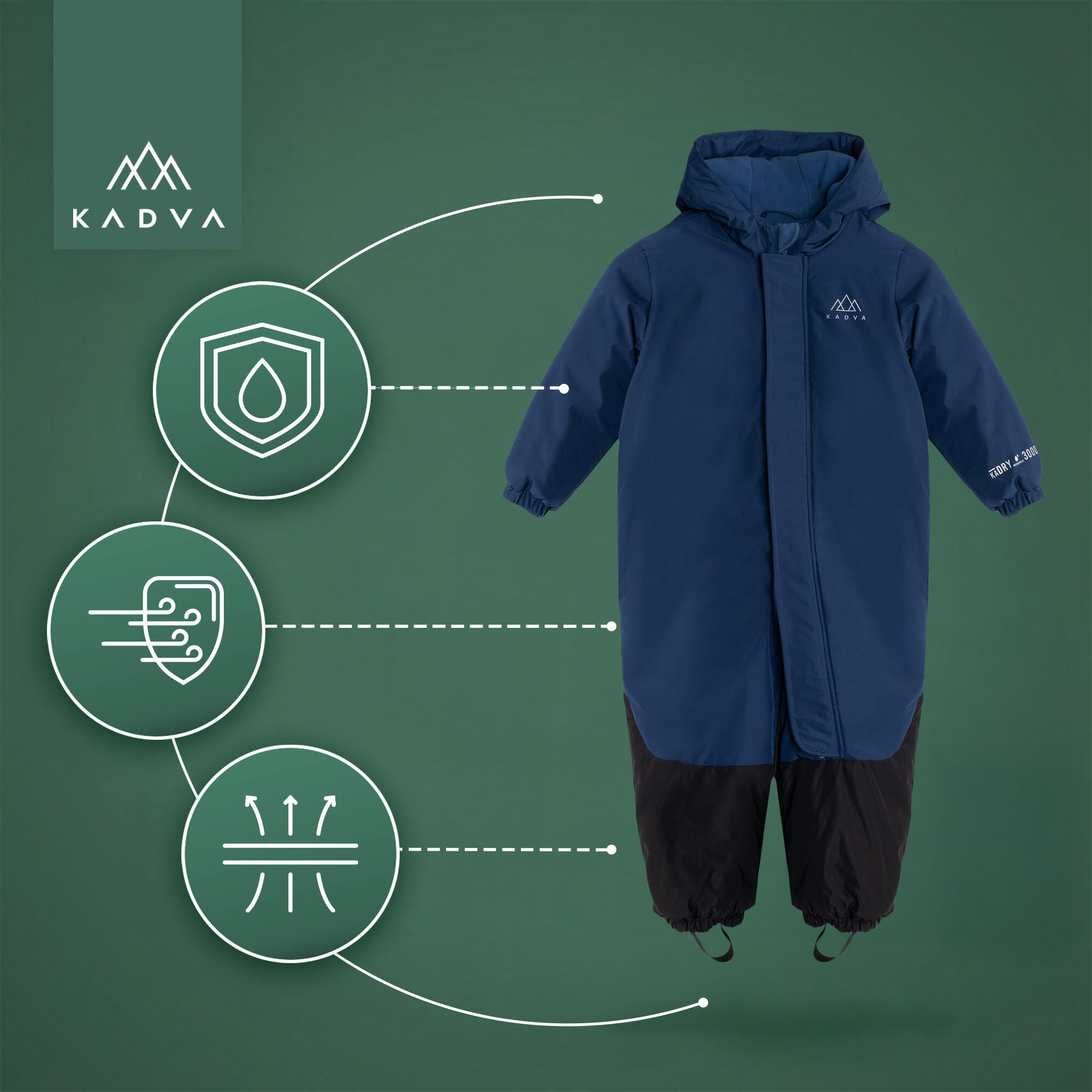 Combinaison de ski enfant KADVA Kiko Jrb 6/7
