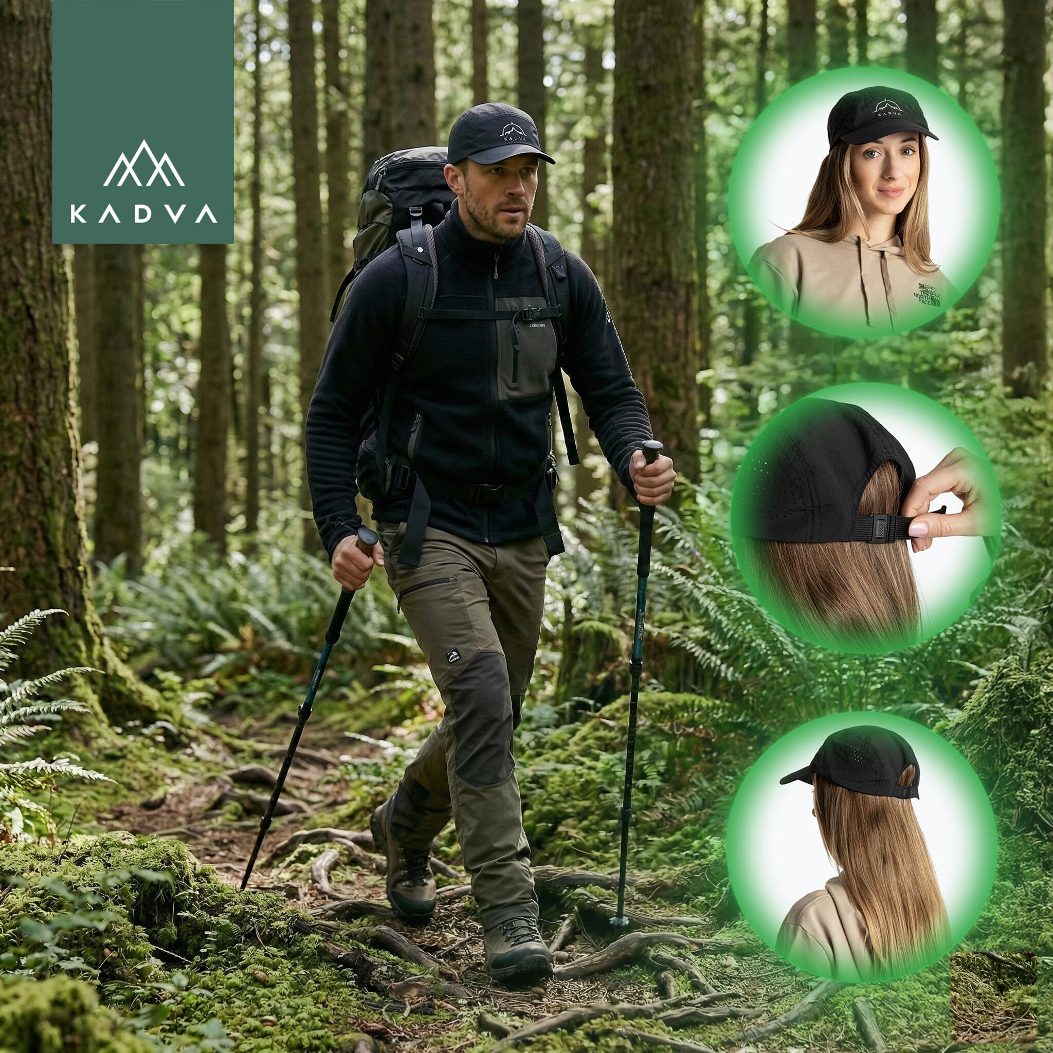 Boné com aba KADVA Hiker Cap 4/6
