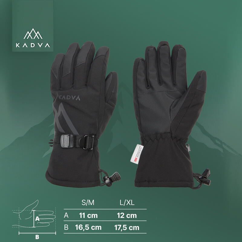 Mănuși de schi pentru femei KADVA Mountain Flow 3M Thinsulate