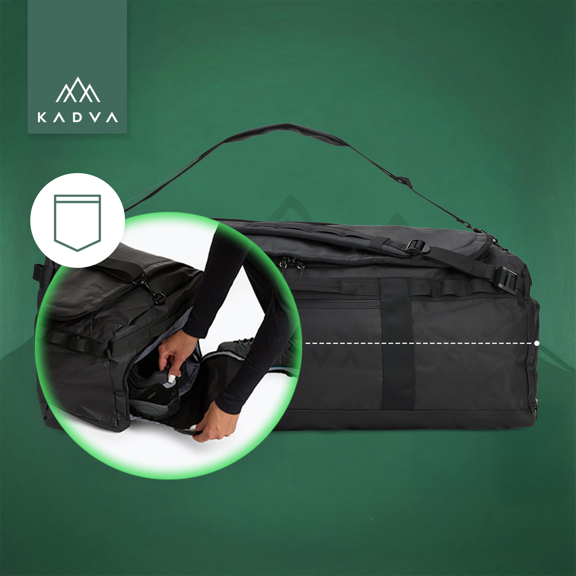 Mochila com função de mochila KADVA Alltaker 90 l 4/6