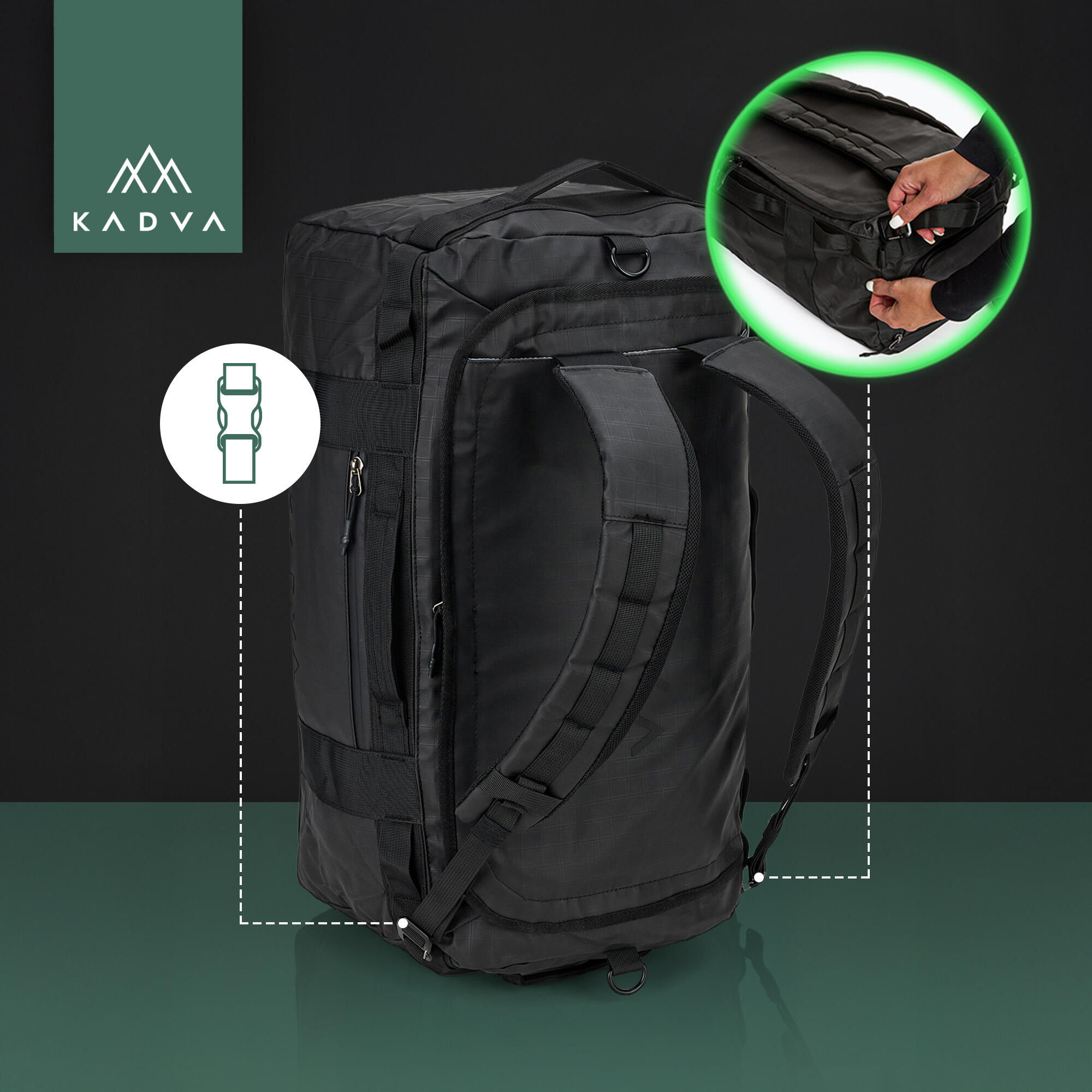 Mochila com função de mochila KADVA Alltaker 40 l 5/6