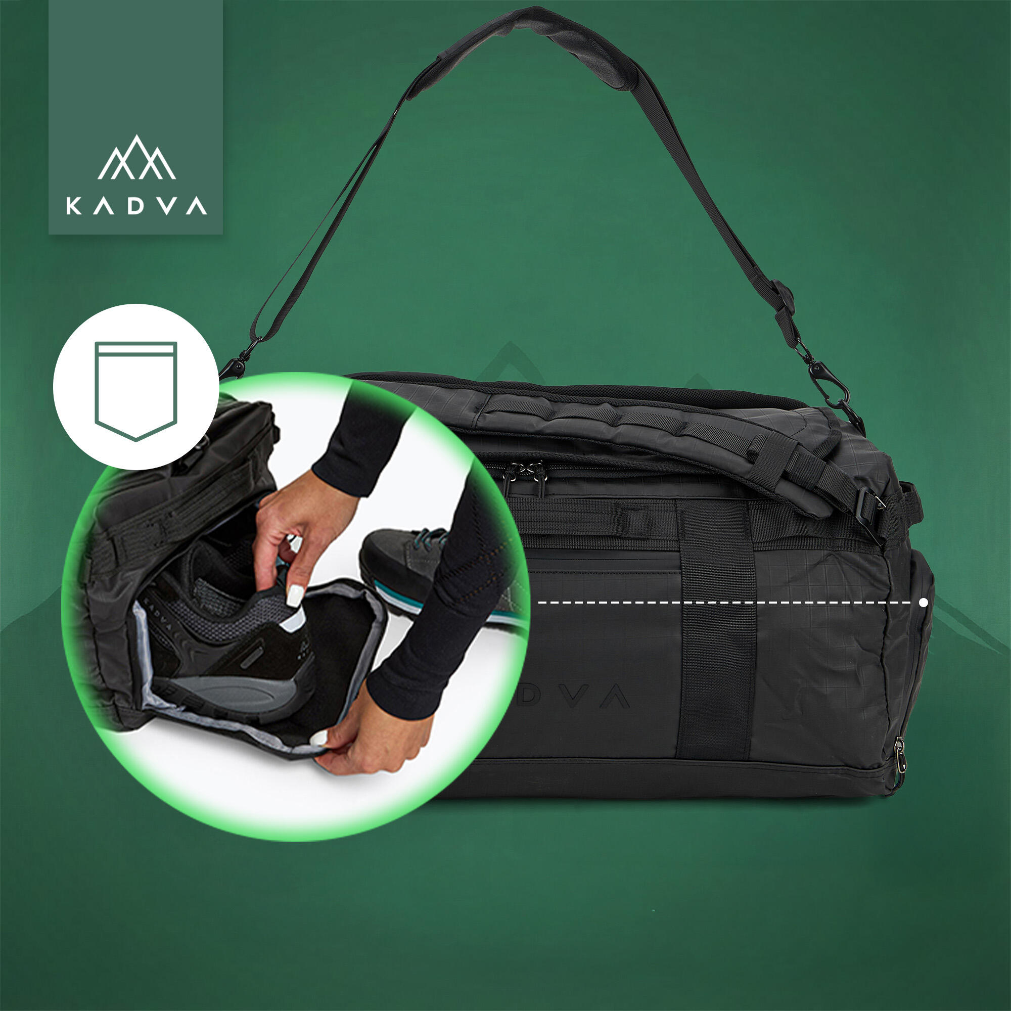 Mochila com função de mochila KADVA Alltaker 40 l 4/6