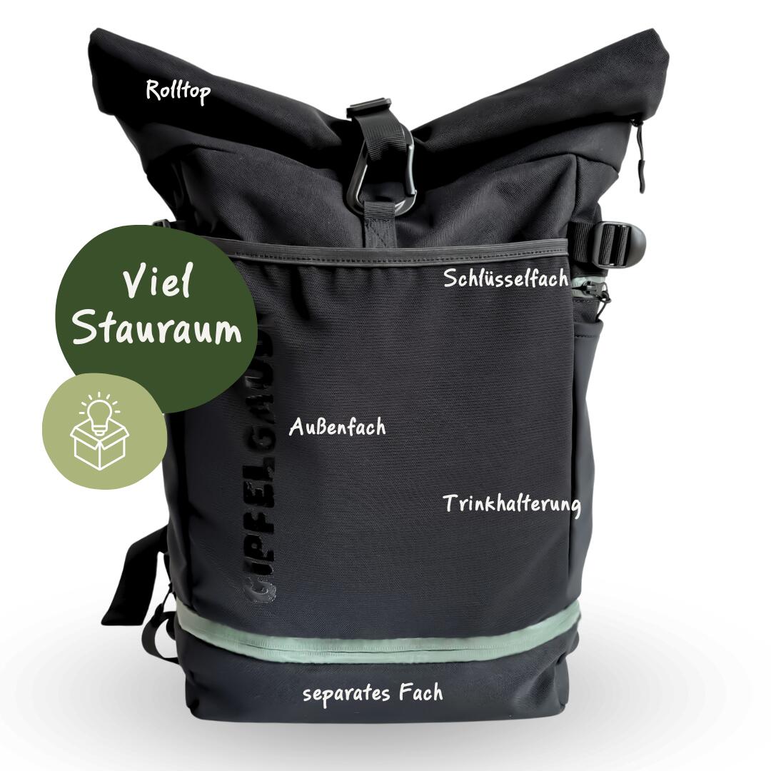 Outdoor Rucksack: Vielseitiger & wasserabweisender Tagesrucksack mit abnehmbarem 3/8