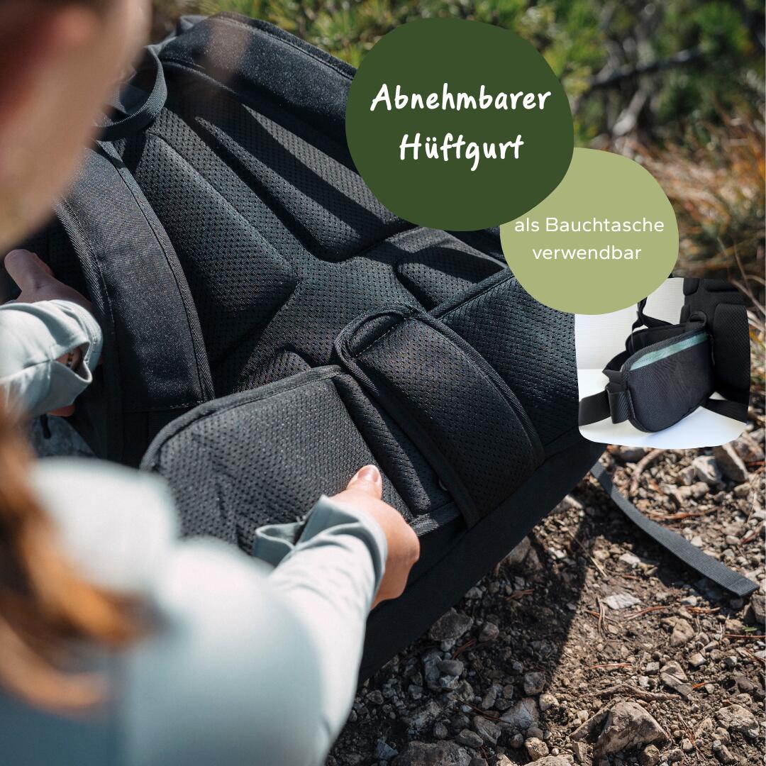Outdoor Rucksack: Vielseitiger & wasserabweisender Tagesrucksack mit abnehmbarem 7/8