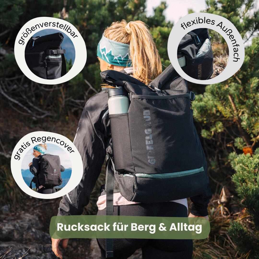 Outdoor Rucksack: Vielseitiger & wasserabweisender Tagesrucksack mit abnehmbarem 4/8