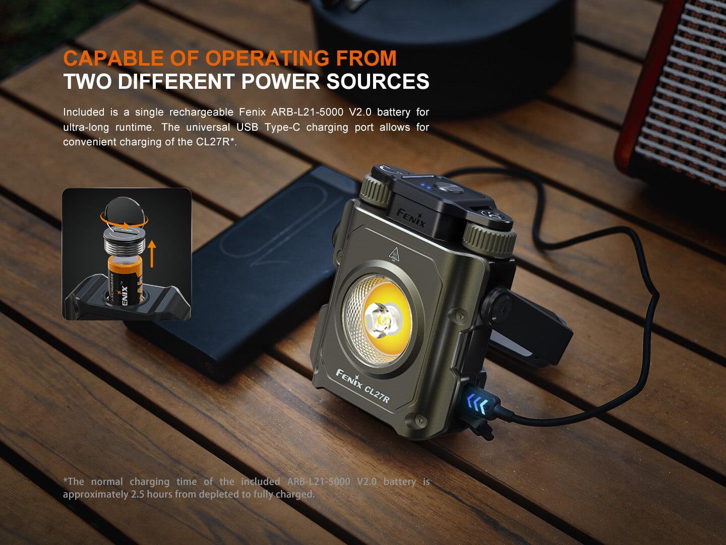 Projecteur Fenix CL27R 1600 lm lanterne rechargeable USB-C 5/8