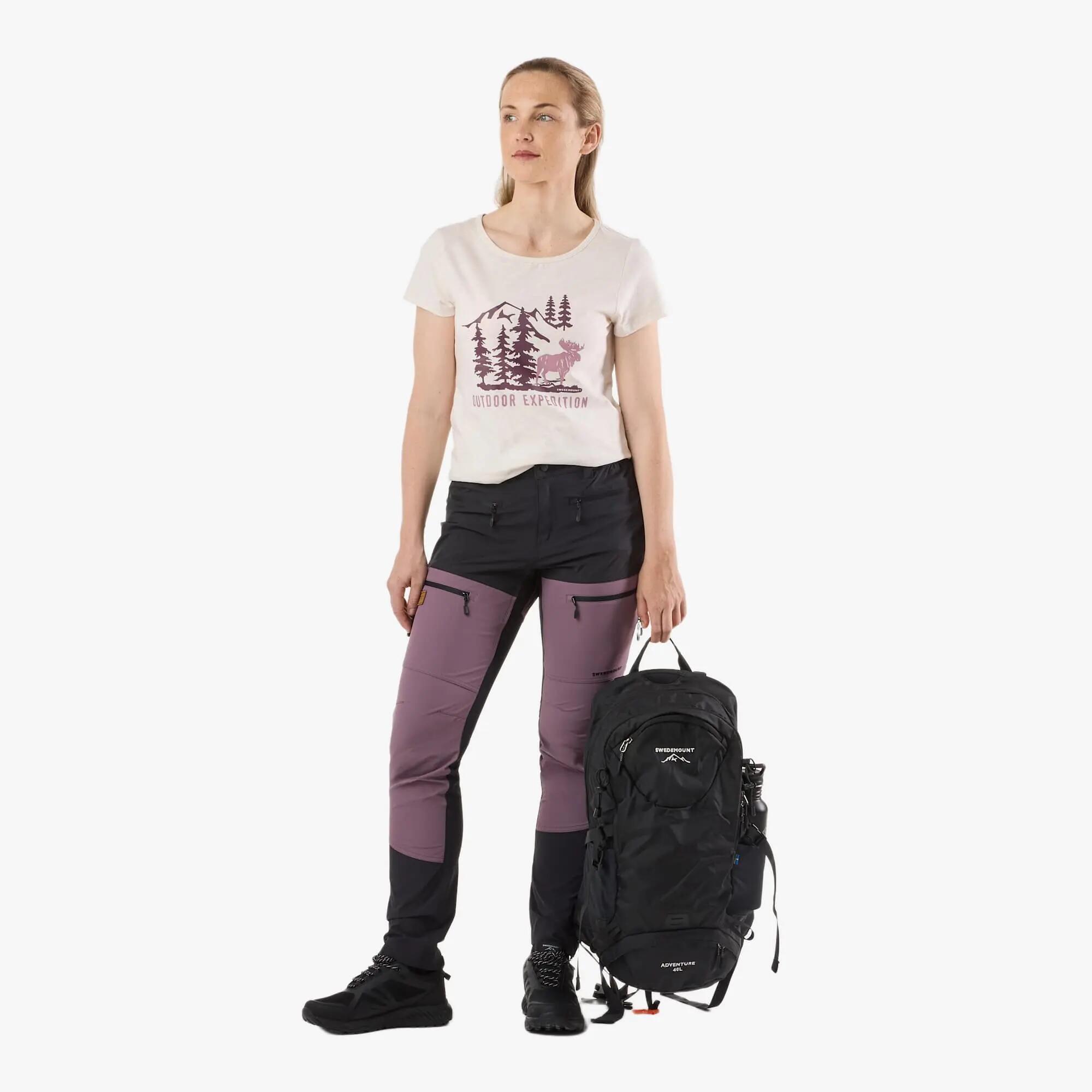 Pantalon randonnée femme extérieur coupe-vent respirant Lofoten Stretch 3/8