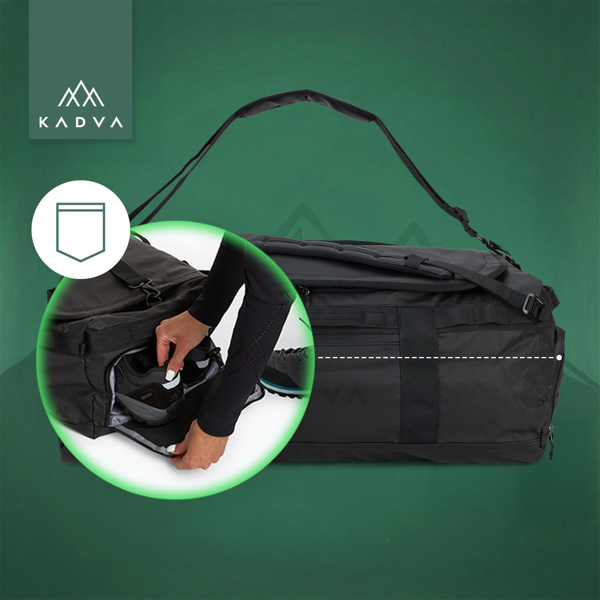 Mochila com função de mochila KADVA Alltaker 60 l 4/6