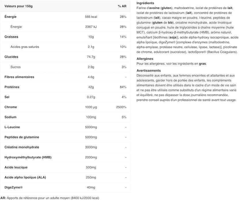 Lean gainer - Critical Mass Professional - Chocolat 2/3